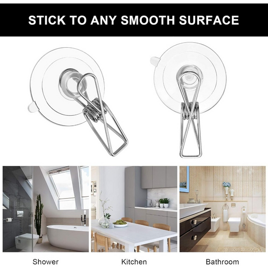 Aristo Suction Towel Holder 2-Pack - Damage-Free Towel Storage for Kitchens, Bathrooms & More!