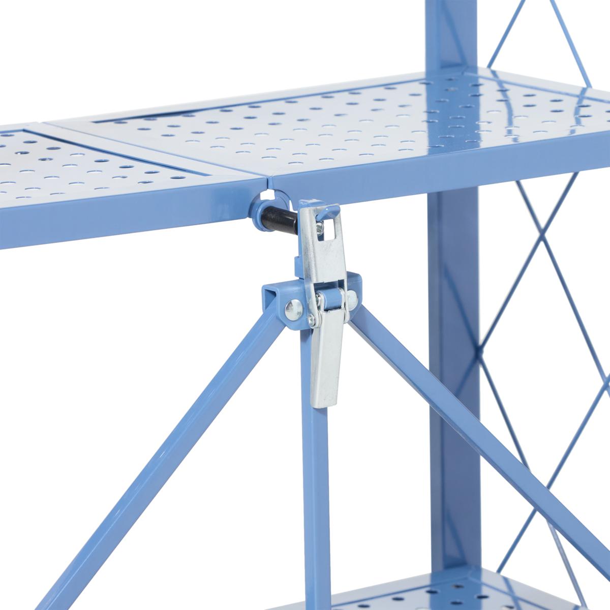 Origami 3-Tier Powder-Coated Steel Bookshelf - No Assembly Required