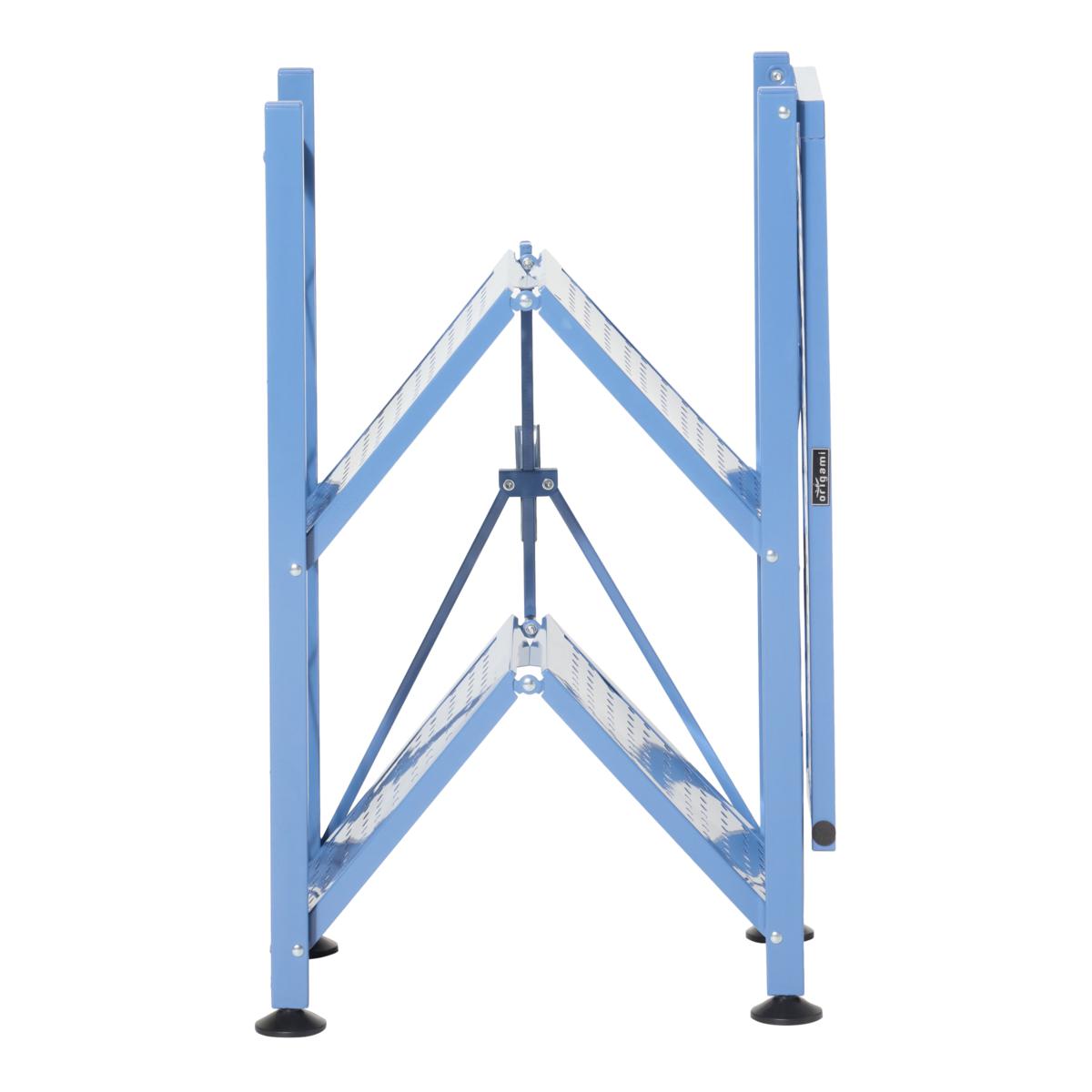 Origami 3-Tier Powder-Coated Steel Bookshelf - No Assembly Required