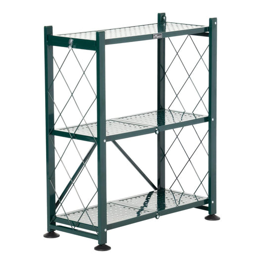 Origami 3-Tier Powder-Coated Steel Bookshelf - No Assembly Required