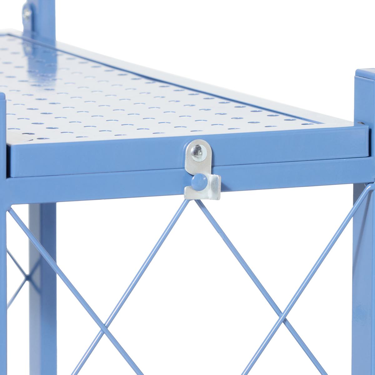 Origami 3-Tier Powder-Coated Steel Bookshelf - No Assembly Required