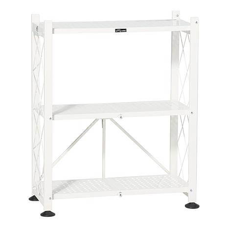 Origami 3-Tier Powder-Coated Steel Bookshelf - No Assembly Required