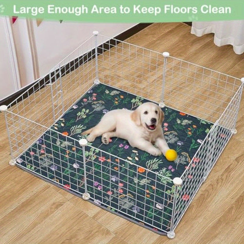 Aristo Mats LuxeGuard Mat – The Ultimate in Pet Care Luxury & Protection - Black Floral 18" x 24"