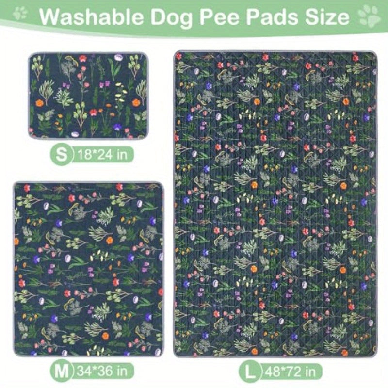 Aristo Mats LuxeGuard Mat – The Ultimate in Pet Care Luxury & Protection - Black Floral 18" x 24"