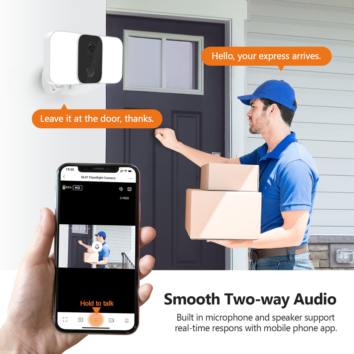 Z-Edge Floodlight Security Camera with Solar Panel