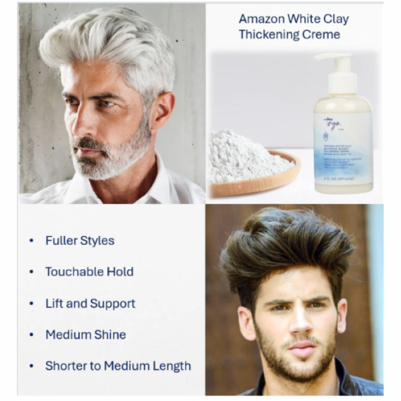 Taya Beauty Amazon White Clay Advanced Blend Thickening Crème Infused with Cacay Oil - Create Instant Density to Your Style