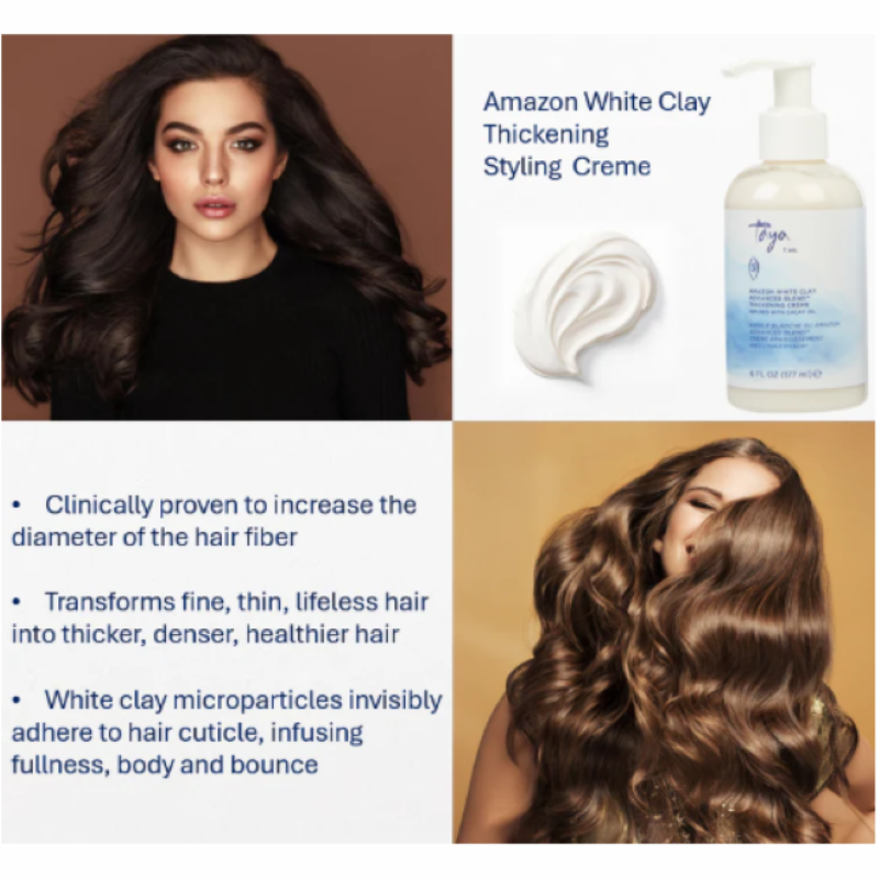 Taya Beauty Amazon White Clay Advanced Blend Thickening Crème Infused with Cacay Oil - Create Instant Density to Your Style
