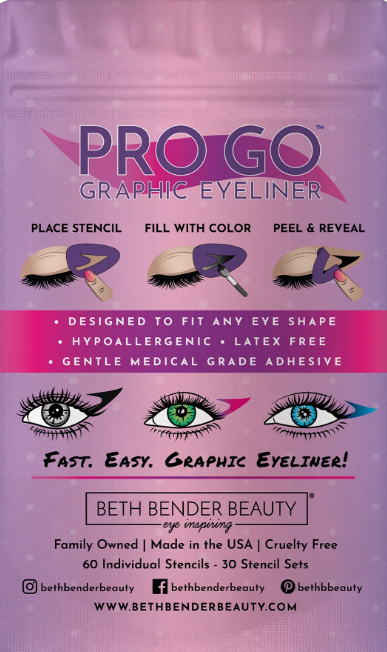 Beth Bender Beauty PRO GO Graphic Eye Stencil Includes 30 Stencil Sets