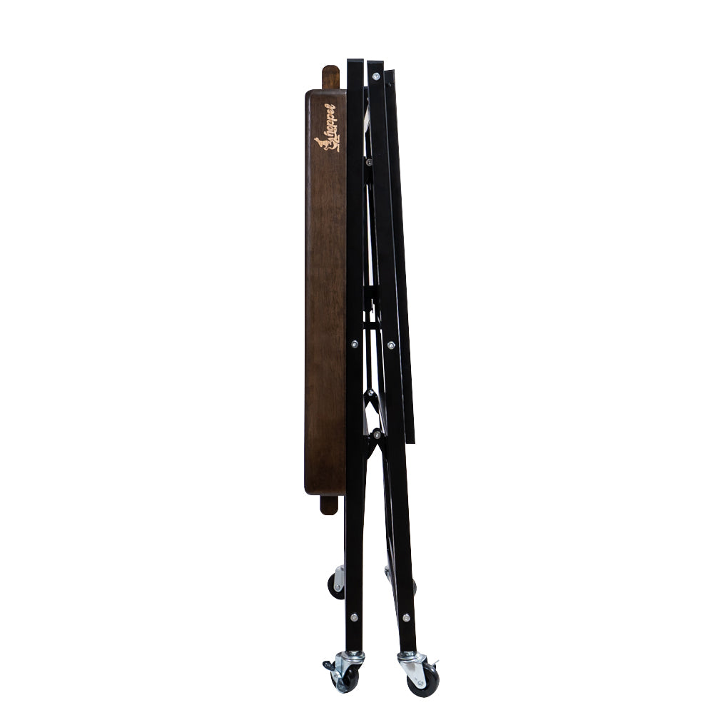 Hoppel Rolling 3 Tier Cart Collapsible Cart with Wood Lid Serving Tray
