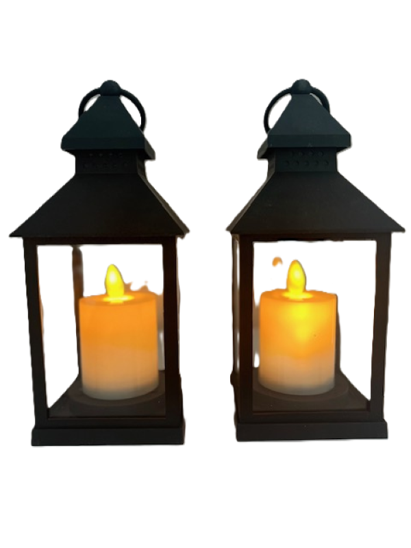 Decorative Lanterns - Set of 2 - Perfect for patios, mantels, holiday décor, or gifting year-round!