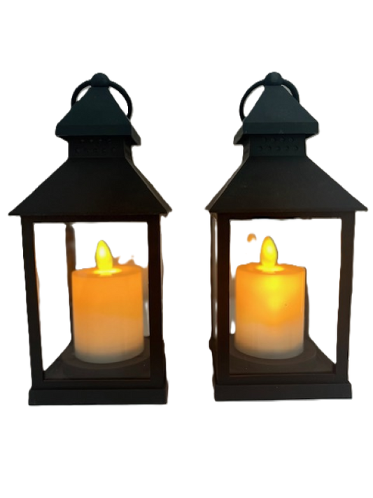 Decorative Lanterns - Set of 2 - Perfect for patios, mantels, holiday décor, or gifting year-round!