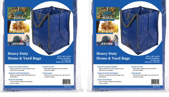 Heavy Duty Home and Yard Bags 48 Gallons Holds Up to 1500 Pounds 2PACK