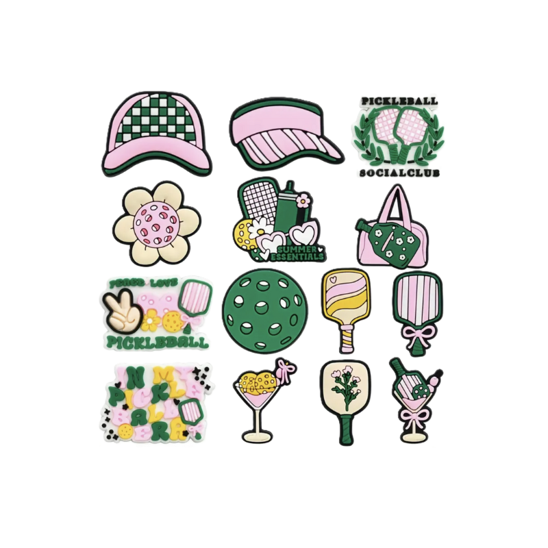 EVA Charm Set Collections - Great For Totes, Clogs, Sandals or Beach Bags - Colorful and Fun - Match Your Personality!