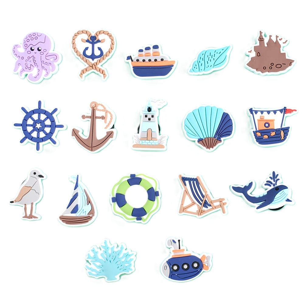 EVA Charm Set Collections - Great For Totes, Clogs, Sandals or Beach Bags - Colorful and Fun - Match Your Personality!