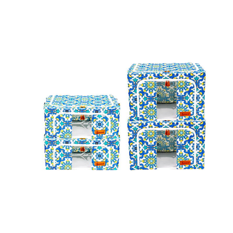 Hoppel Closet Organizer Bundle - Includes 2 Medium Bins + 2 Large Bins