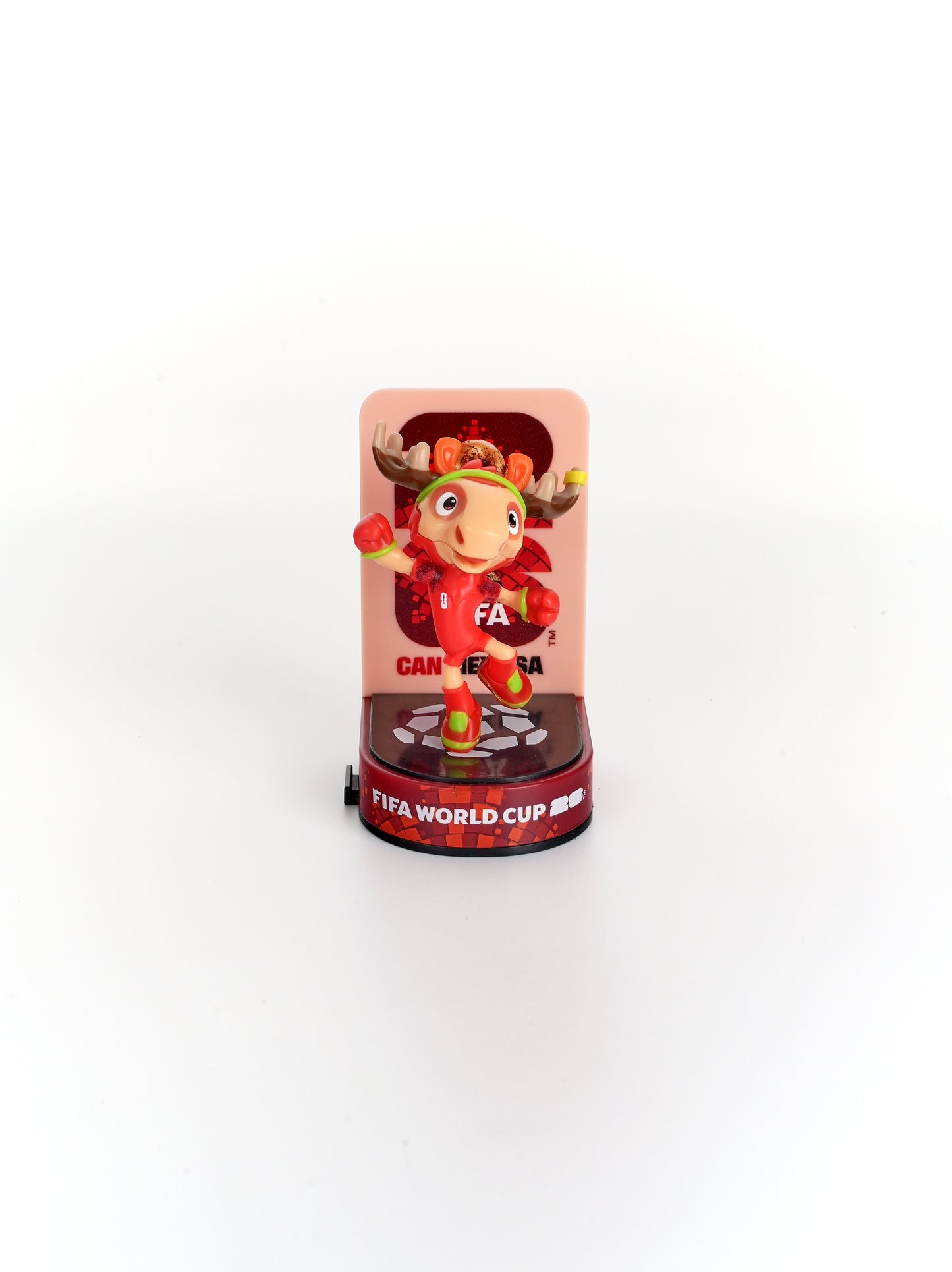 FIFA World Cup USA-CAN-MEX Mascot Figurines Stadium Base 3Pack in Gift Box, Maple, Clutch and Zayu 6cm, Official Licensed Product