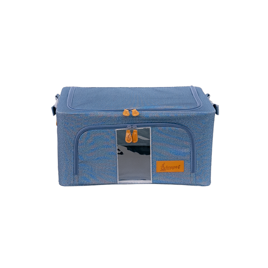 Hoppel Small Collapsible Triple Entry Pop Up Storage Bin (24 liters / 6.5 gallons)