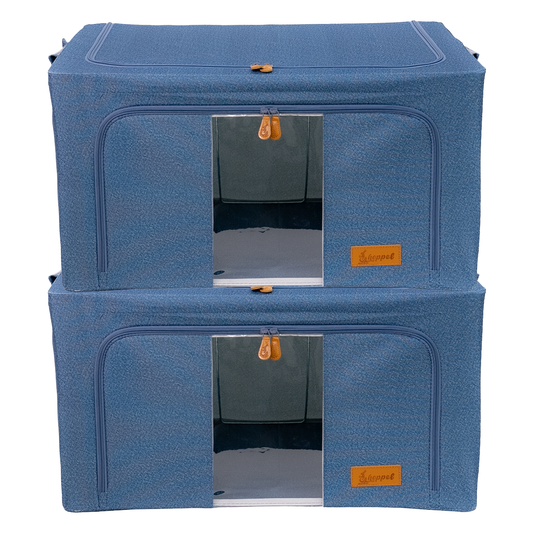 Hoppel X-Large 2-Pack Collapsible Triple Entry Pop Up Storage Bin (80 liters / 21 gallons)