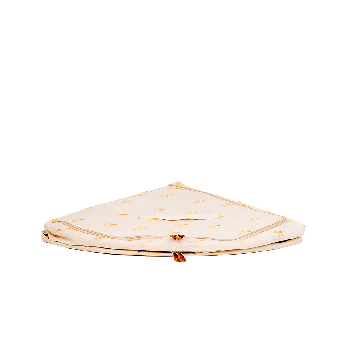 Hoppel Large Corner Collapsible Triple Entry Pop Up Storage Bin (60 liters / 14.4 gallons) - Embroidered Royal  Bee