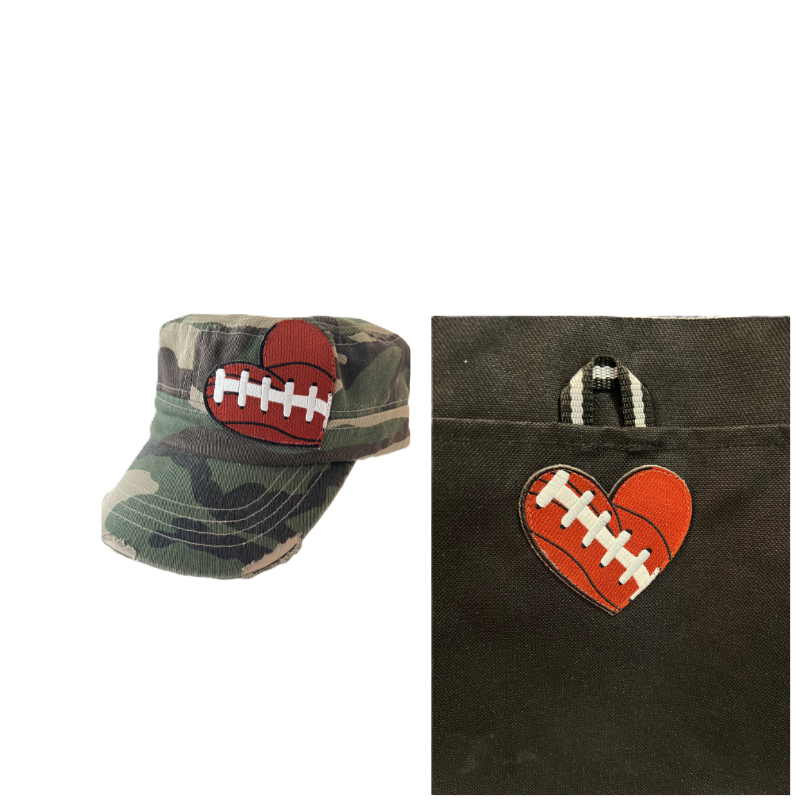 SportSeams - Sport Your Style: Matching Tote & Hat Vibes - Choose Your Sport: Football, Basketball, Soccer, Baseball or Softball