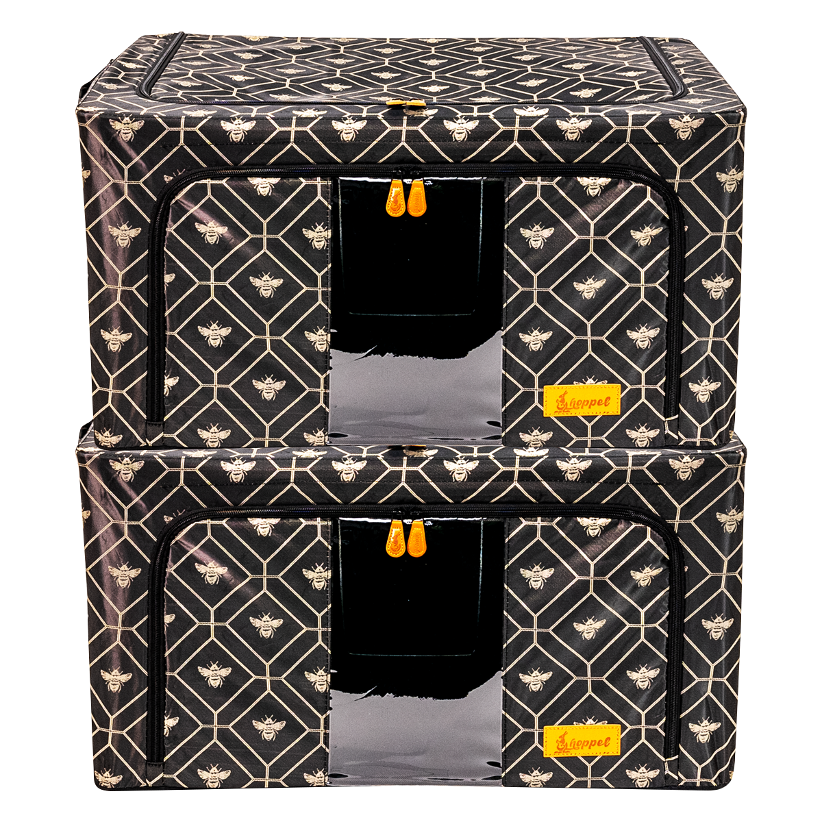 Hoppel X-Large 2-Pack Collapsible Triple Entry Pop Up Storage Bin (80 liters / 21 gallons)