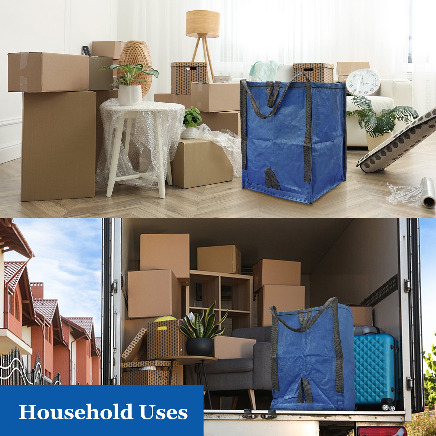 Heavy Duty Home and Yard Bags 48 Gallons Holds Up to 1500 Pounds 2PACK