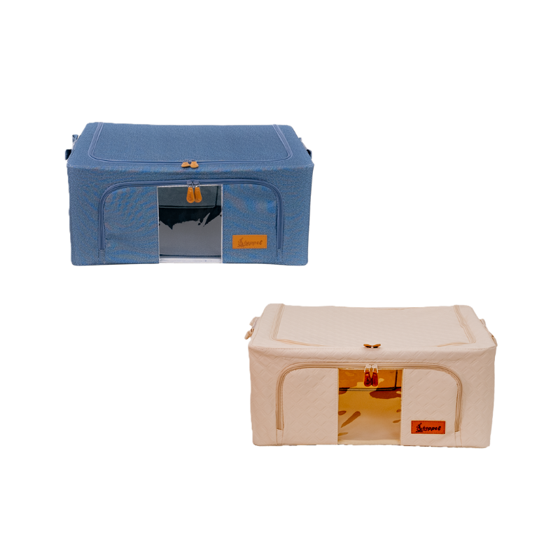 Hoppel Medium Mix & Match Triple Entry Pop Up Storage Bin (44 liters / 12 gallons) - 2 Pack