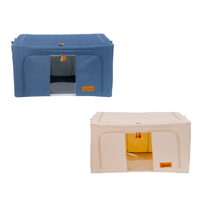 Hoppel X-Large Mix & Match Triple Entry Pop Up Storage Bin (80 liters / 21 gallons) - 2 Pack