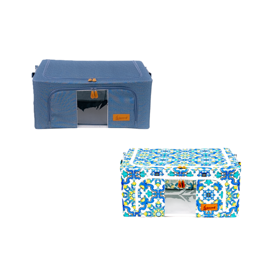 Hoppel Medium Mix & Match Triple Entry Pop Up Storage Bin (44 liters / 12 gallons) - 2 Pack