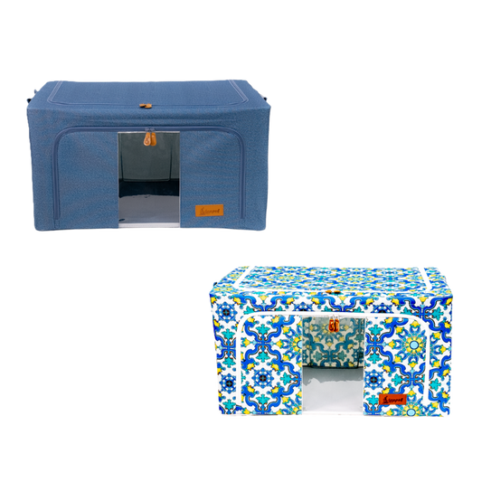 Hoppel X-Large Mix & Match Triple Entry Pop Up Storage Bin (80 liters / 21 gallons) - 2 Pack