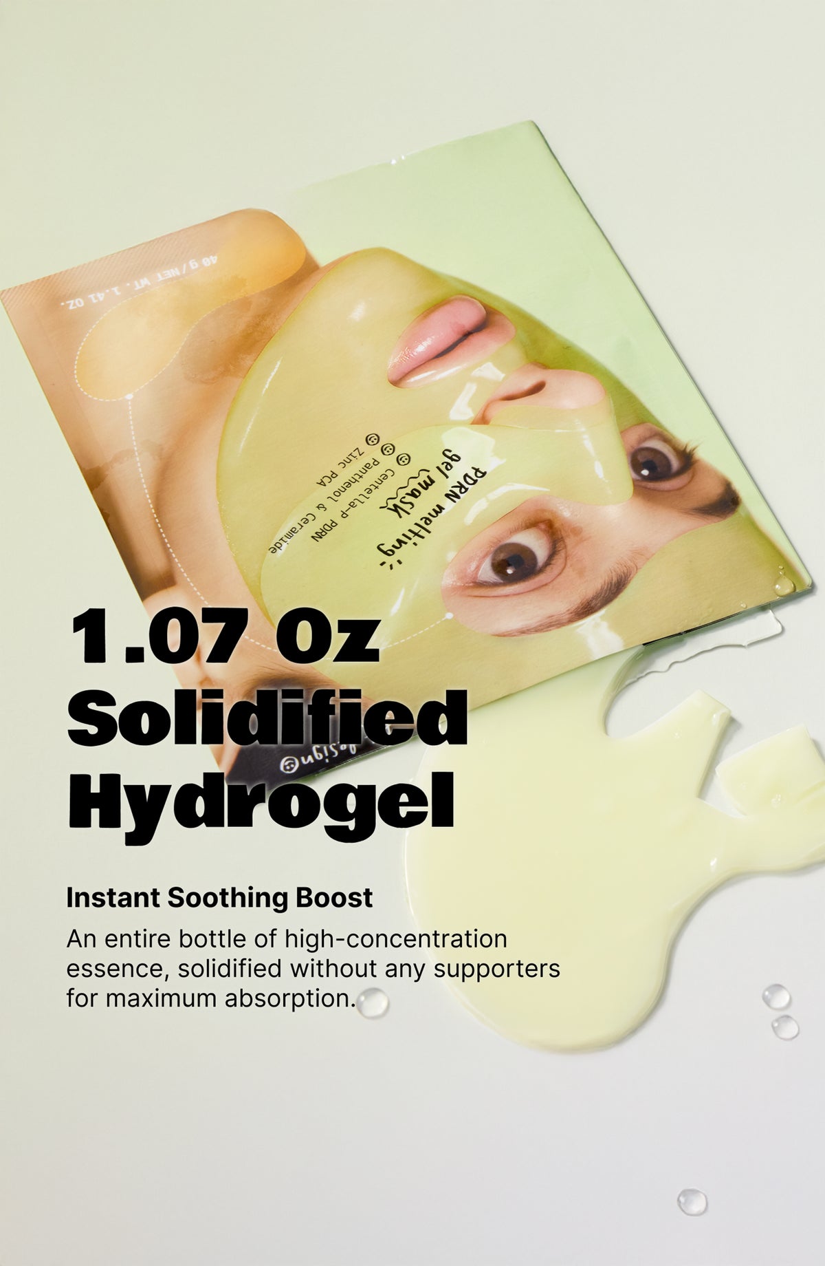 LALARECIPE PDRN Melting Gel Mask, 4D Fit, deep hydration and recovery. Deep soothing and skin regeneration. 4 Masks Included.