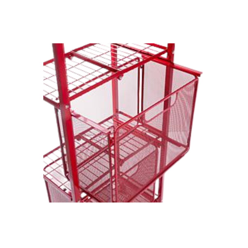 Origami 5-Shelf Slim Pantry Rack w/Drawers Organizer - No Assembly Required