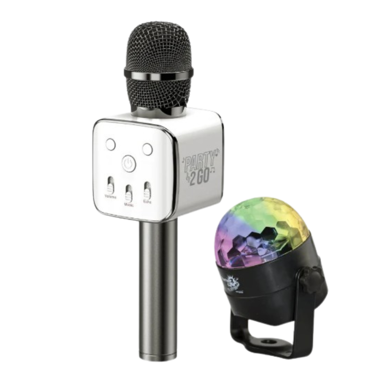 Wireless Karaoke Sing-a-Long Microphone with Voice Changer & Bluetooth Speaker