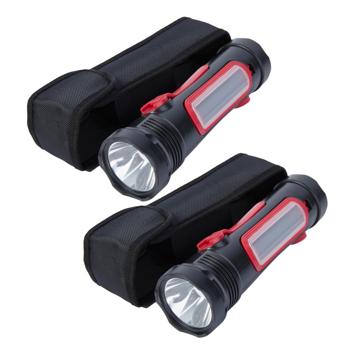 Emergency Flashlight with AM/FM/Weather Radio, Manual Crank, Solar Recharge, Desk Light, SOS, Audio Alarm