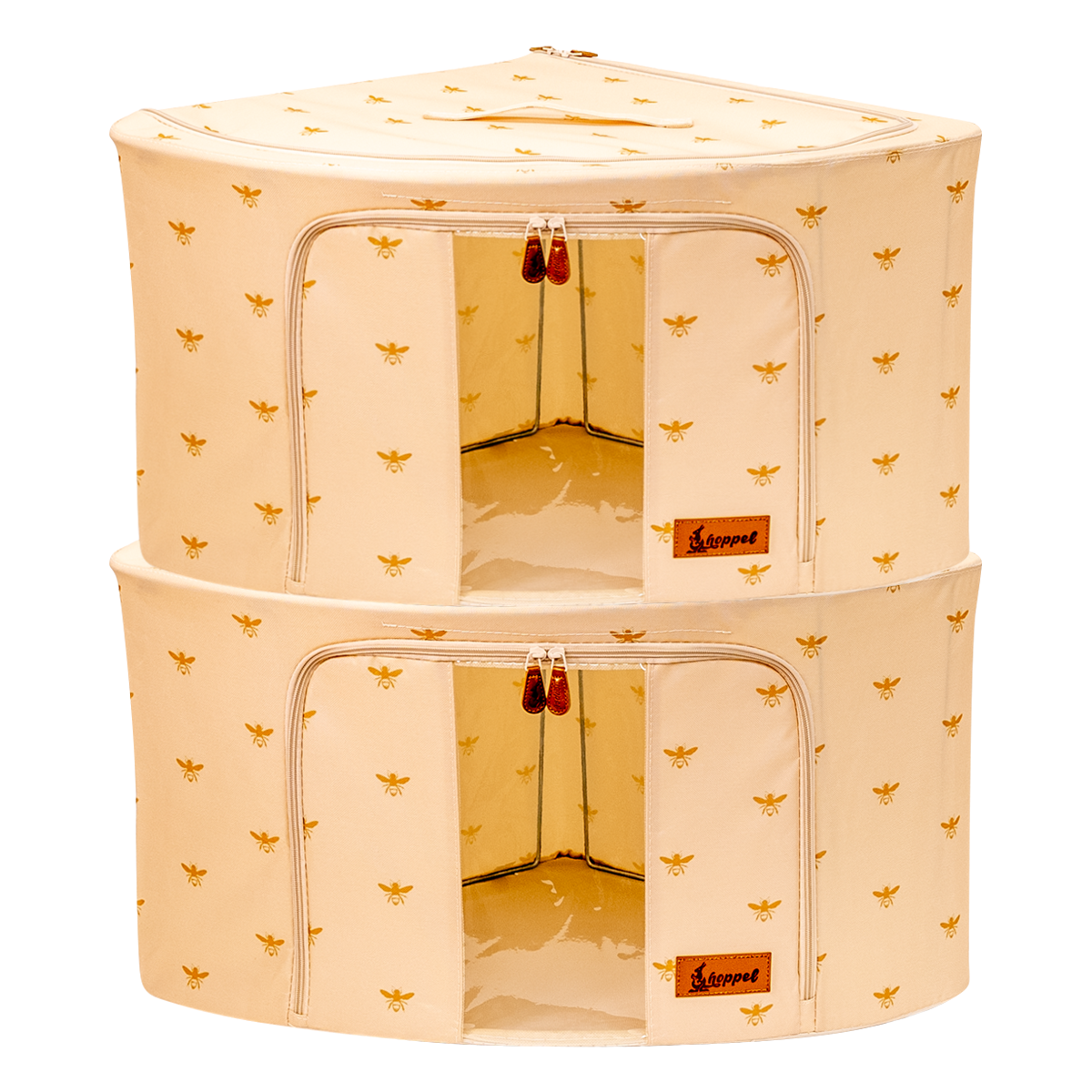 Hoppel Corner 2-Pack Collapsible Triple Entry Pop Up Storage Bin (60 liters / 14.4 gallons)