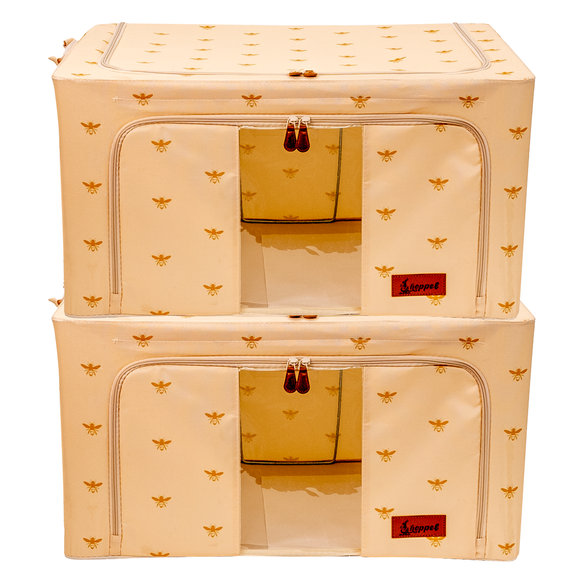 Hoppel X-Large 2-Pack Collapsible Triple Entry Pop Up Storage Bin (80 liters / 21 gallons)