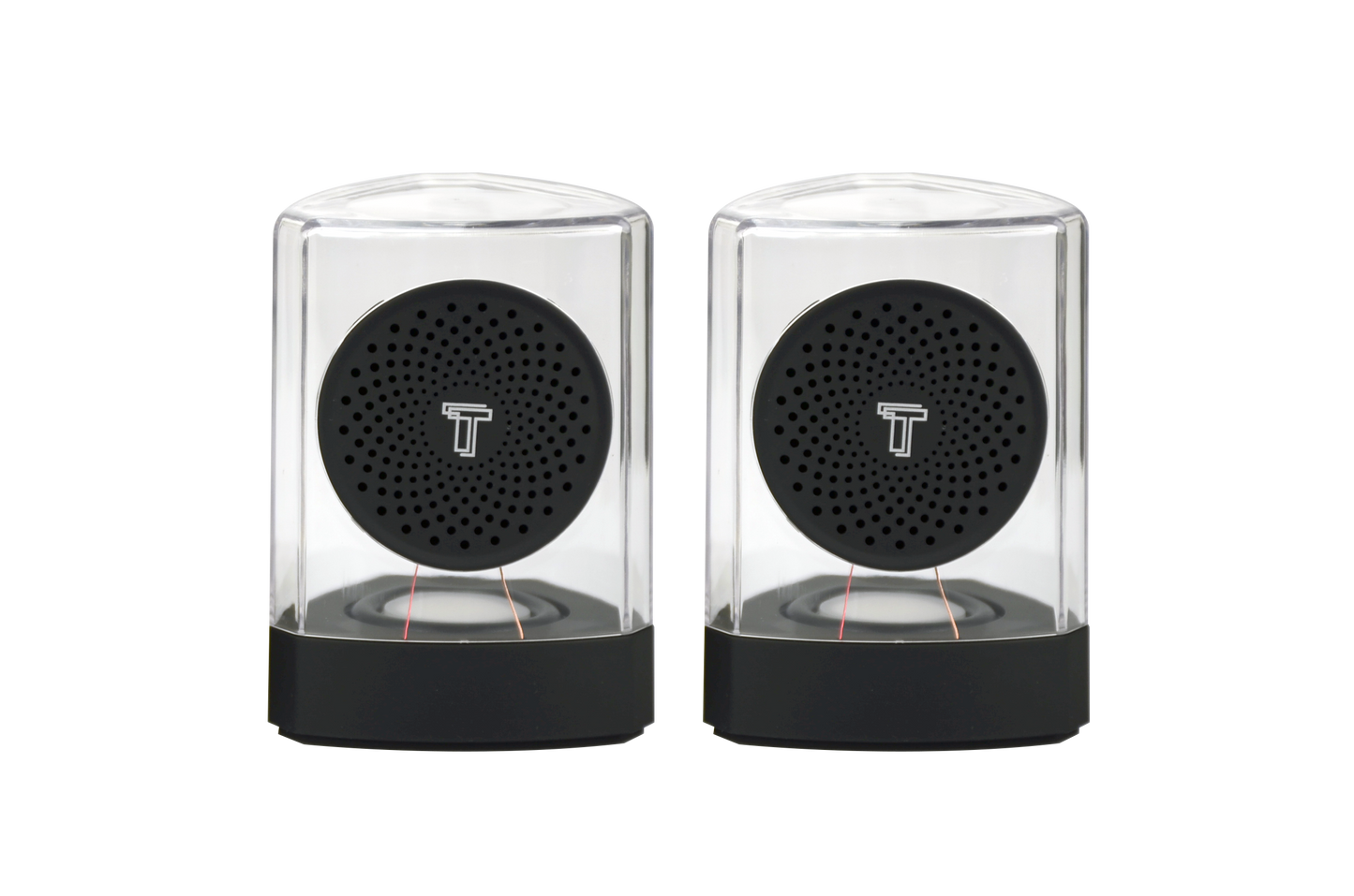 Bluetooth Clear Detachable Stereo Light Up Speakers- Acrylic Edition