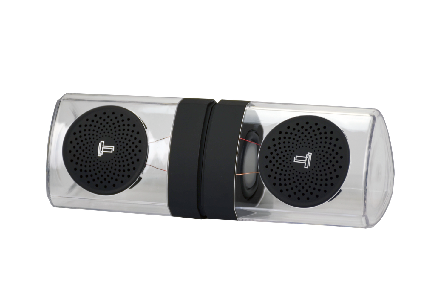Bluetooth Clear Detachable Stereo Light Up Speakers- Acrylic Edition