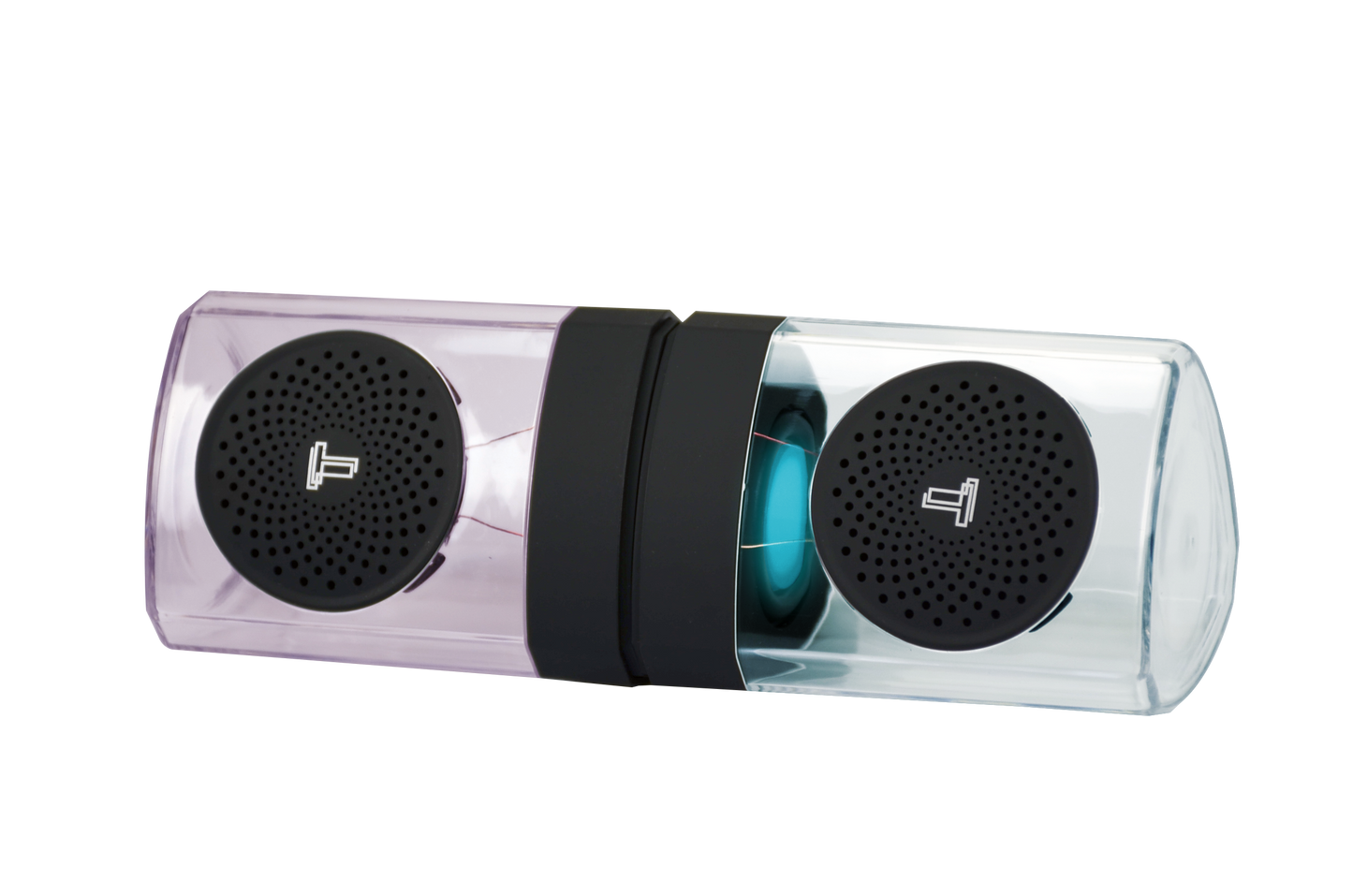 Bluetooth Clear Detachable Stereo Light Up Speakers- Acrylic Edition
