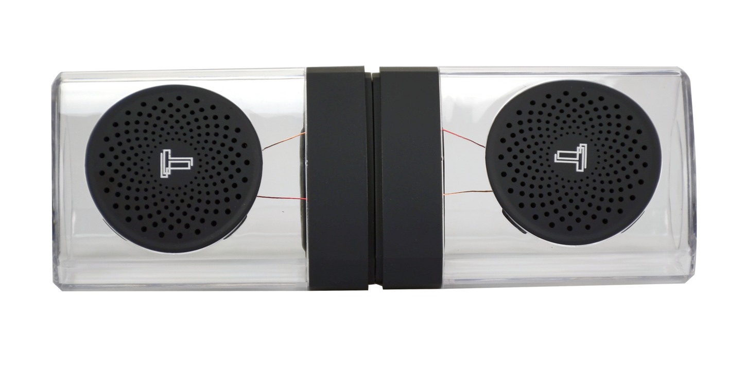 Bluetooth Clear Detachable Stereo Light Up Speakers- Acrylic Edition