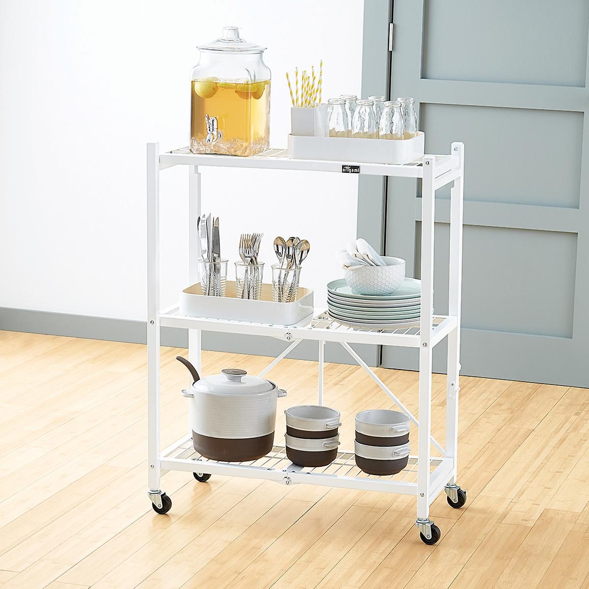 Origami Small Powder-Coated Steel Rack - 100% Pre-Assembled