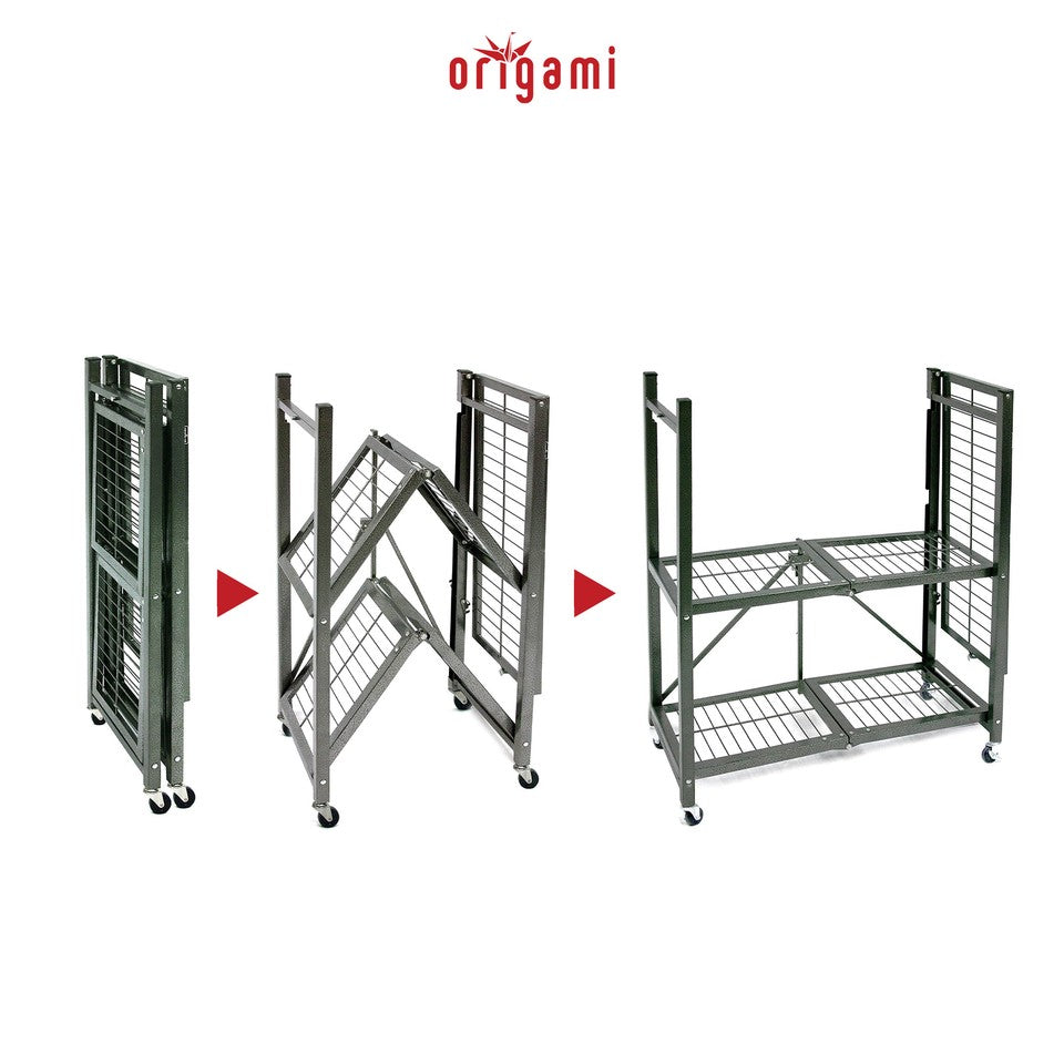 Origami Small Powder-Coated Steel Rack - 100% Pre-Assembled