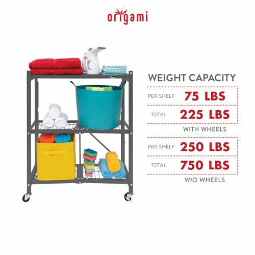 Origami Small Powder-Coated Steel Rack - 100% Pre-Assembled