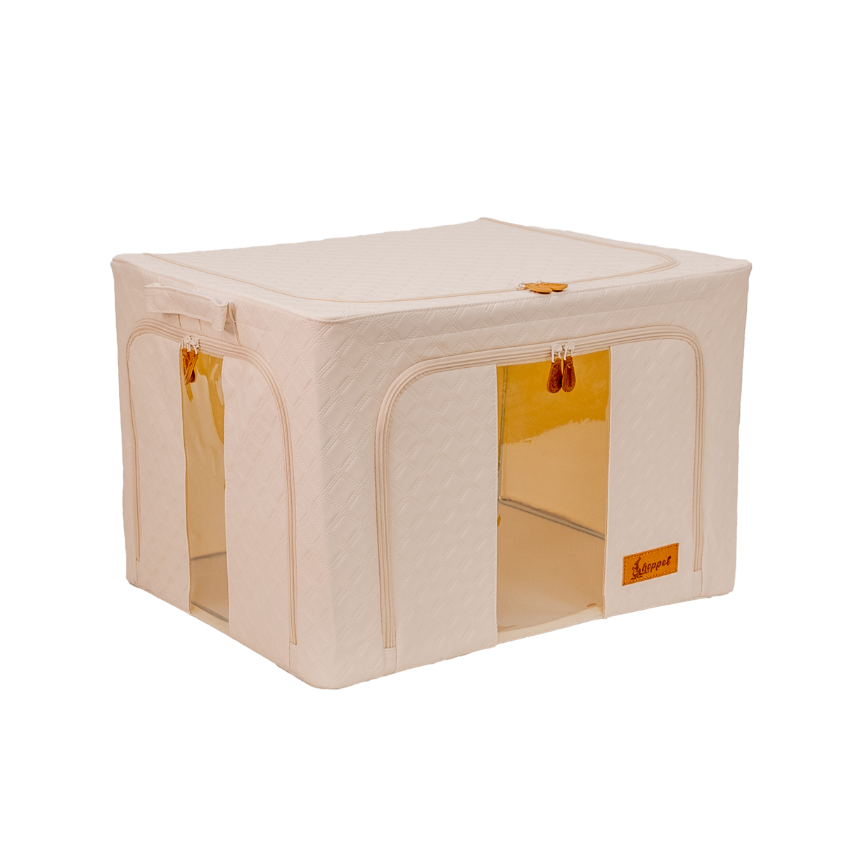 Hoppel Large Collapsible Triple Entry Pop Up Storage Bin (60 liters / 16 gallons)