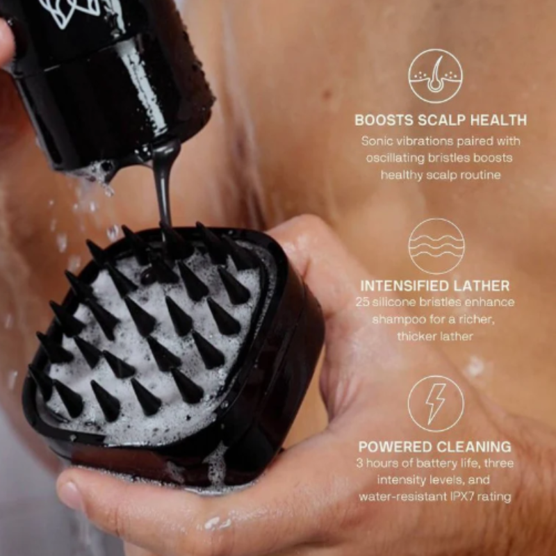 BlackWolf Sonic Scalp Massage Scrubber DLX