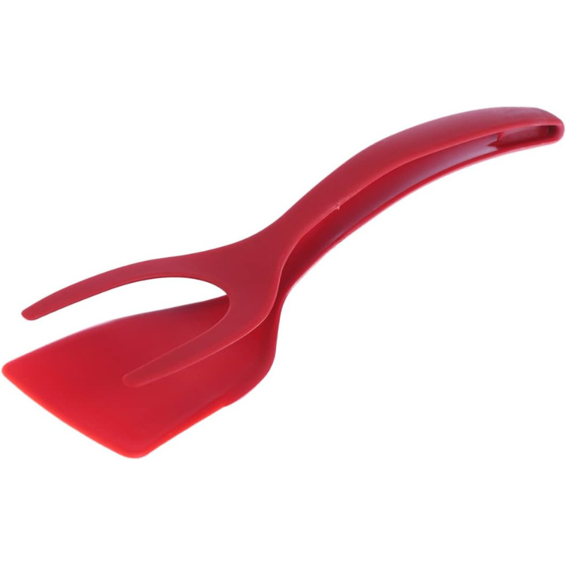 2-in-1 Kitchen Grip & Flip Spatula Tongs – Egg Flipper, Pancake Turner, and More!
