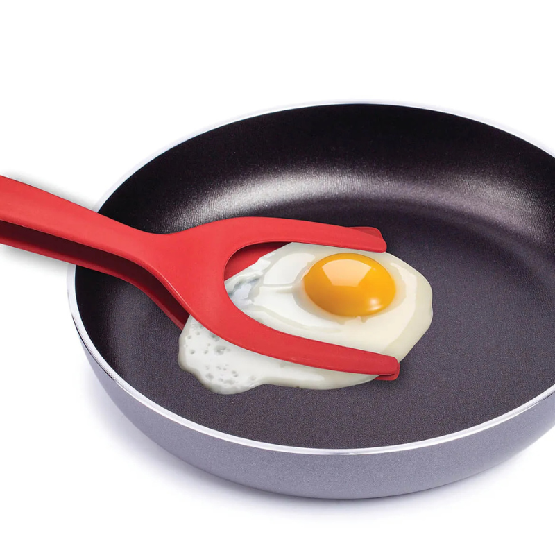 2-in-1 Kitchen Grip & Flip Spatula Tongs – Egg Flipper, Pancake Turner, and More!