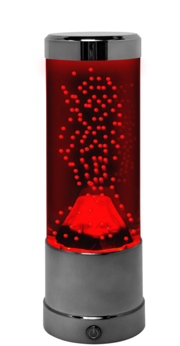 Volcano Mood Lamp With Metallic Base - Captivating Lava-Like Glow!
