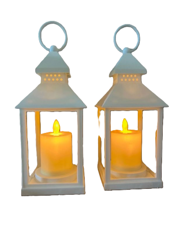 Decorative Lanterns - Set of 2 - Perfect for patios, mantels, holiday décor, or gifting year-round!