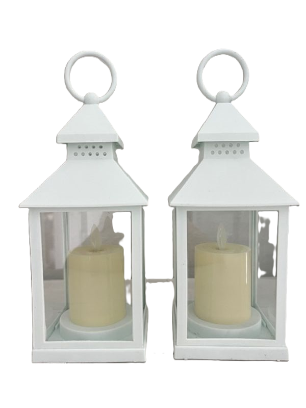 Decorative Lanterns - Set of 2 - Perfect for patios, mantels, holiday décor, or gifting year-round!